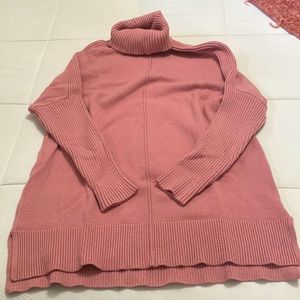 Oversized Turtleneck Knit Sweater